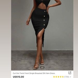 Cut out twist front dress